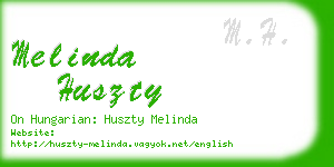 melinda huszty business card